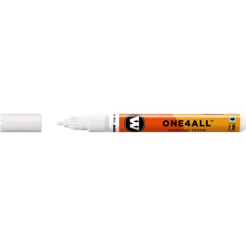 Molotow pennarello acrilico One4all 127HS stroke width 2 mm, signal white (160)