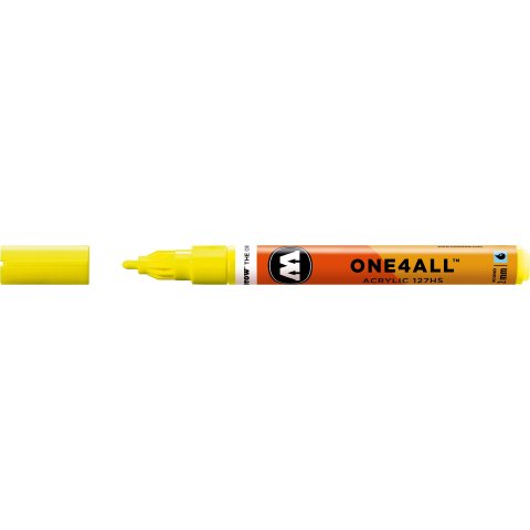 Molotow Acrylmarker One4all 127HS Strichstärke 2 mm, neongelb fluoreszierend (220)