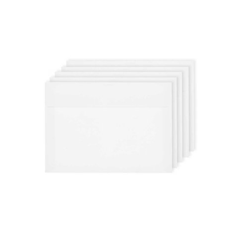 Paper Poetry Luxury DIN C6 Kuverts haftklebend 162 x 114, 5 Stück, 01 weiß