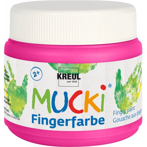 Pintura para los dedos, Mucki Lata de plástico 150 ml, rosa