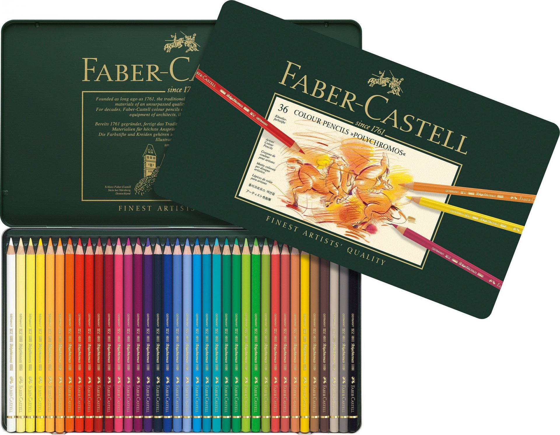 Faber-Castell Polychromos colored pencils 36 color set wooden box 110036W  [Japan]// Wood 