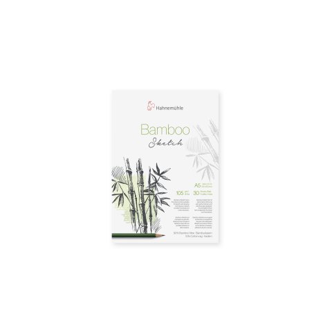 Hahnemühle cuaderno de dibujo, Bambú 105 g/m². 148 x 210 mm, DIN A5, 30 hojas, blanco natural