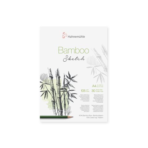 Hahnemühle Sketchpad, Bamboo 105 g/m² 210 x 297 mm, DIN A4, 30 sheets, natural white