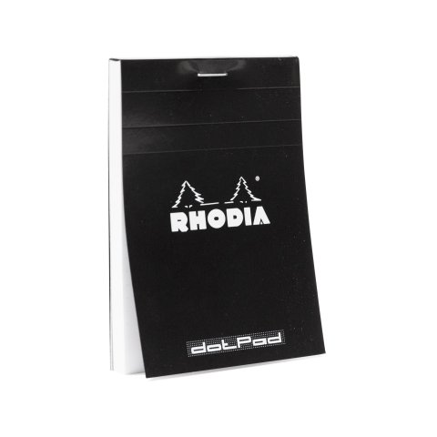 Blocco da disegno Rhodia dotPad, nero 80 g/m², 148x210, DIN A5, punteggiato, 80 fogli/160 p.