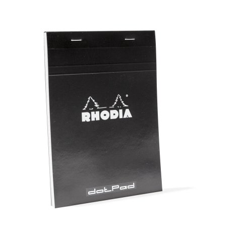 Rhodia sketchpad dotPad, negro 80 g/m², 210x297, DIN A4, punteado, 80 hojas /160 p.