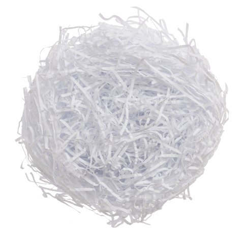 Decorative paper wool PE bag 30 g, white