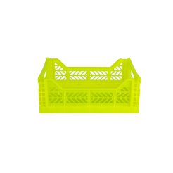 Aykasa folding box, midi 40 x 30 x 14 cm, PP, neon yellow