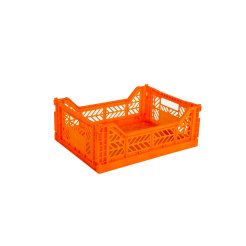 Aykasa folding box, midi 40 x 30 x 14 cm, PP, neon orange