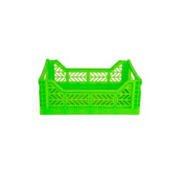 Aykasa folding box, midi 40 x 30 x 14 cm, PP, neon green