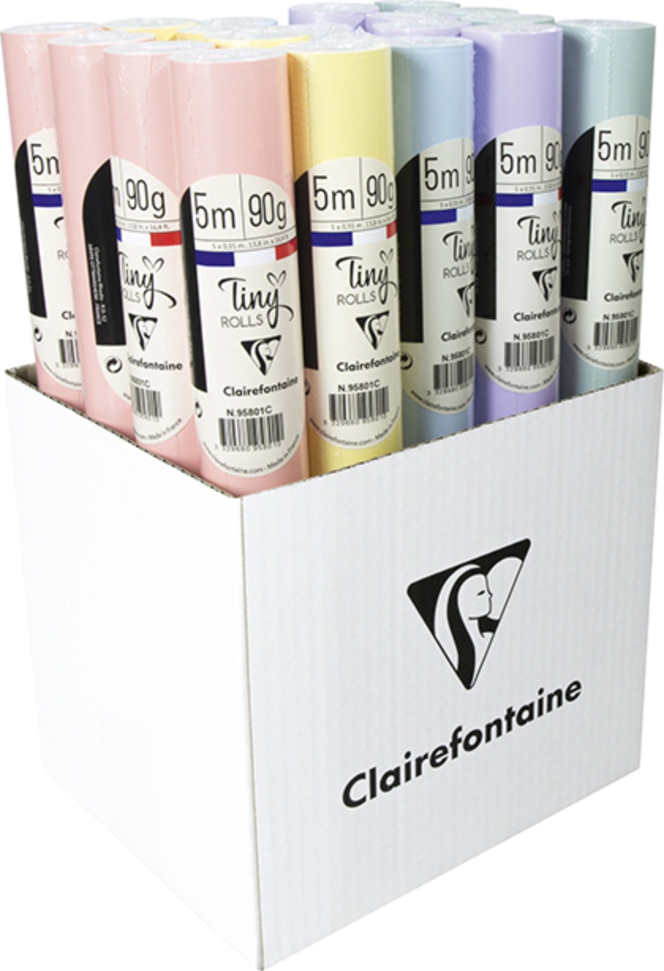 Clairefontaine Geschenkpapier Tiny Rolls Kraft Mit Punkten - 5m X 0,35m Blauer Engel