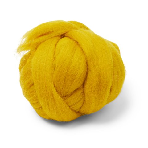 Chunky yarn 200 g, 100% merino wool, 10 m, mustard