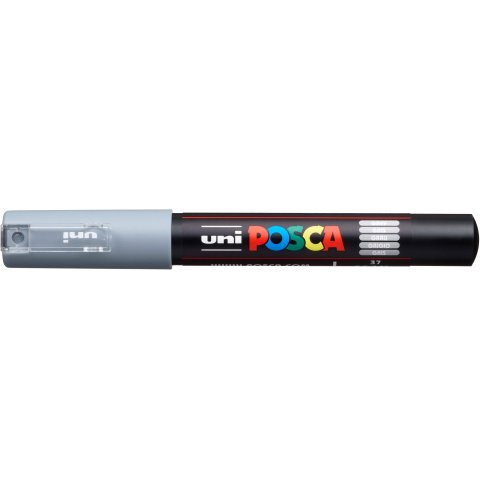 Uni Posca Marker PC-1MC extrafeine Spitze, 0,7 - 1 mm, grau