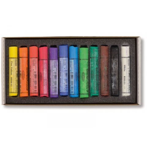 Crayones Pastel Toison d'Or Pasteles Extra Suaves, Set Set de 12 (8552), sin aceite, extra suaves, redondos