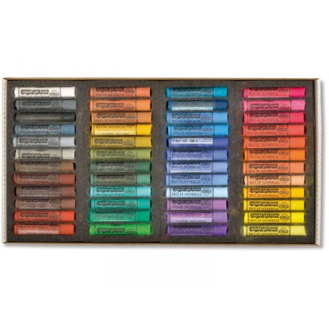 Crayones Pastel Toison d'Or Pasteles Extra Suaves, Set Juego de 48 (8556), sin aceite, extra suave, redondo