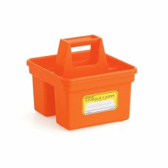 Penco caja de herramientas Storage Caddy, portátil, pequeña 12,9 x 12,5 x 11,5 cm, naranja
