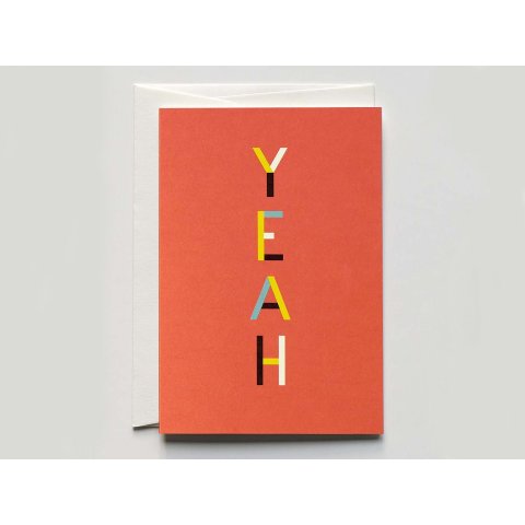Haferkorn & Sauerbrey greeting card DIN B6, folded card with envelope, Lucky Letters Yeah