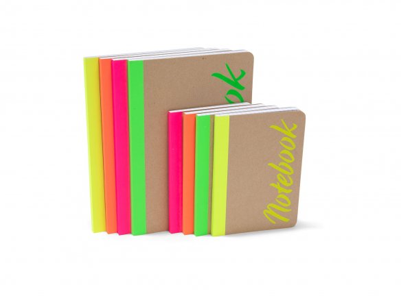 Veloflex Notizbuch Kraftpapier mit Neon-Druck