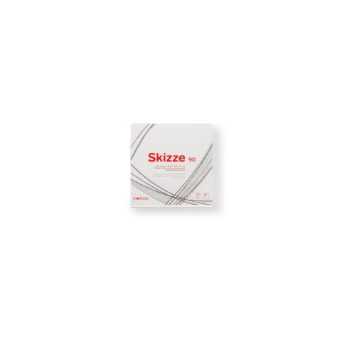 Modulor Skizzenblock Skizze 90 g/m² weiß, 150 x 150 mm, 100 Blatt