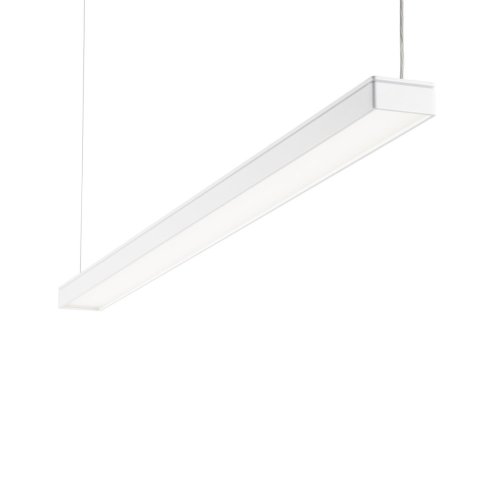 Glamox C88-P pendant light 44 W, 4k K, 5920lm, CRI>80, 40/60, white RAL 9016