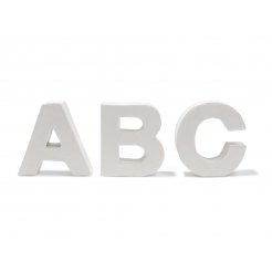 Cardboard lettering, small, white