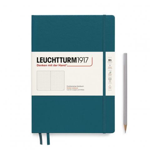 Leuchtturm Notebook Softcover B5, Composition, dotted, 123 pages, pacific green