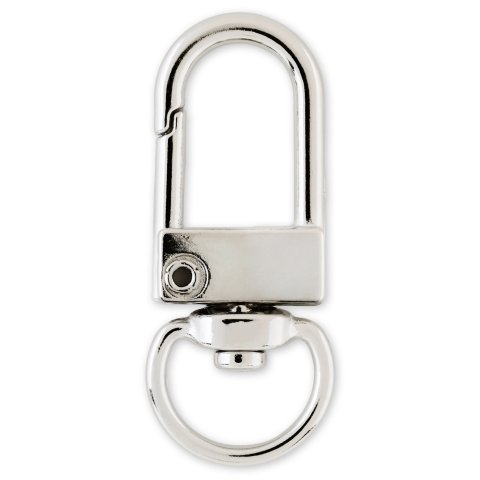 DIY Karabiner, Wirbelhaken 4 Stück, 1,2 x 3,3 cm, Stahl, silber