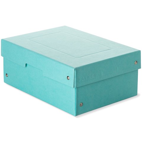 PureBox storage box, riveted 103 x 182 x 252 mm, for DIN A5, azure