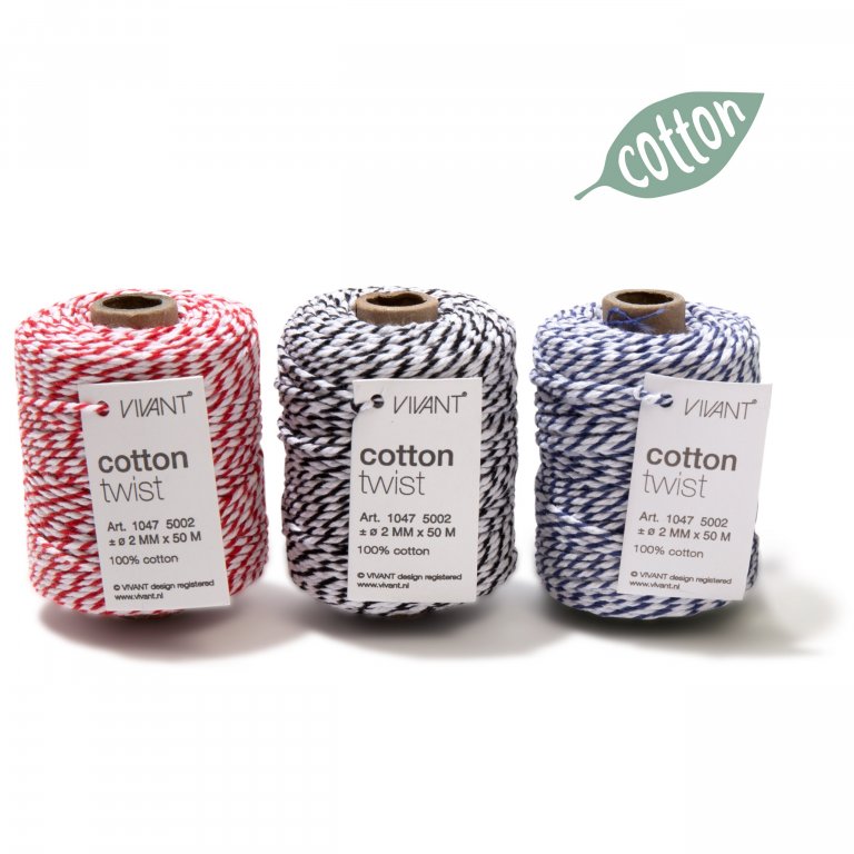 Cotton Twist cotton cord, two-toned