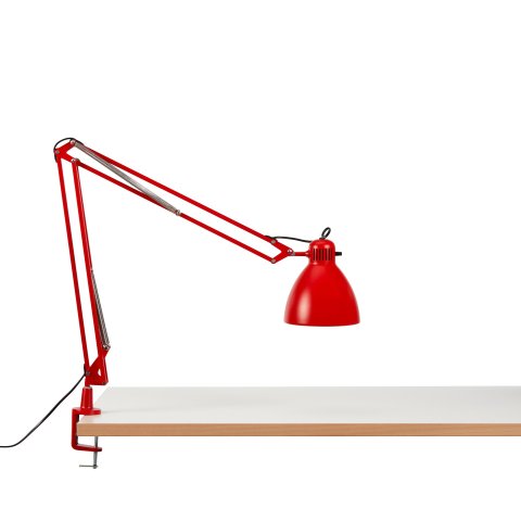 Arbeitsplatzleuchte Luxo L-1 special edition für Leuchtmittel bis 20 W, verkehrsrot RAL 3020