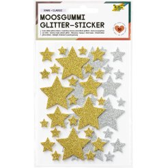Moosgummi Glitzer-Sticker