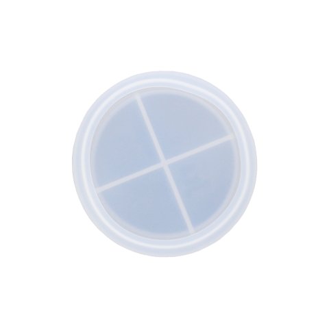 Jesmonite Silikonform Untersetzer Ø 10 cm, 1,5 cm hoch, rund mit Rand