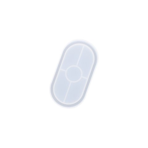 Jesmonite silicone mold coaster 18 x 9.5 cm, 1.7 cm high, oval with rim