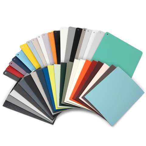 Muestra de color del tablero DIN A6 Melamina/HPL 0,8 mm, SD perlado mate, amarillo retama