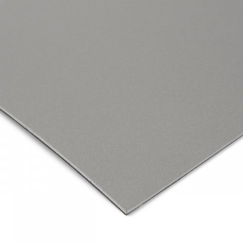 Muestra de color del tablero DIN A6 Linóleo de mesa, 2 mm, 4132 gris medio