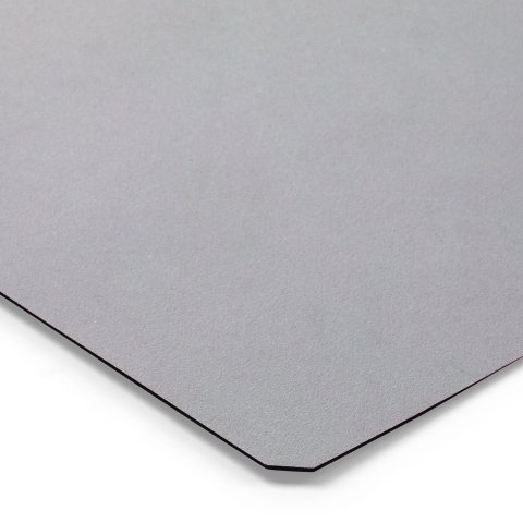 Color sample table top DIN A6 Melamine 0.8 mm, SD beaded matt, platinum gray