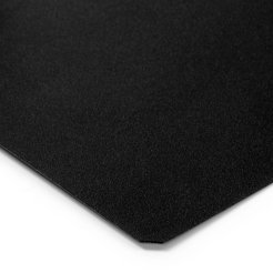 Muestra de color del tablero DIN A6 Melamina 0,8 mm, SD rebordeada mate, negra