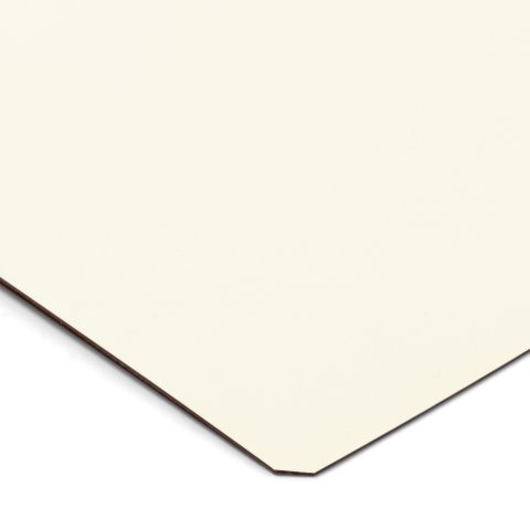 Farbmuster Tischplatte DIN A6 Melamin/HPL 0,8 mm, SD geperlt matt, vanille