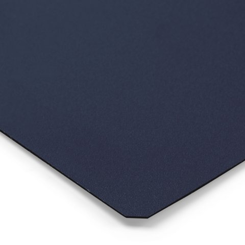 Farbmuster Tischplatte DIN A6 Melamin/HPL 0,8 mm, SD geperlt matt, dunkelblau