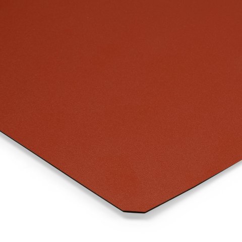 Farbmuster Tischplatte DIN A6 Melamin/HPL 0,8 mm, SD geperlt matt, salsa
