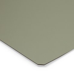 Farbmuster Tischplatte DIN A6 Melamin/HPL 0,8 mm, SD geperlt matt, avocado