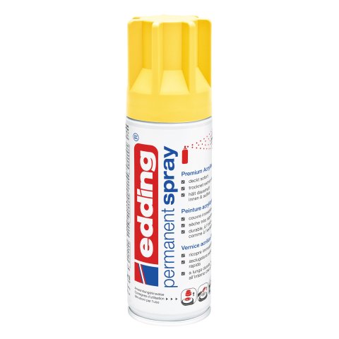 Edding 5200 Permanentspray, matt Dose 200 ml, Premium-Acryllack, verkehrsgelb