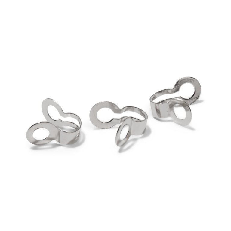 Mounting eyelet for ball chain, nickel-plated