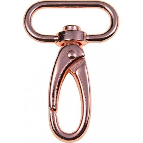 Snap hook with strap eye, metal 2 x 57 x 30 mm, for band w = 30 mm, copper-colored