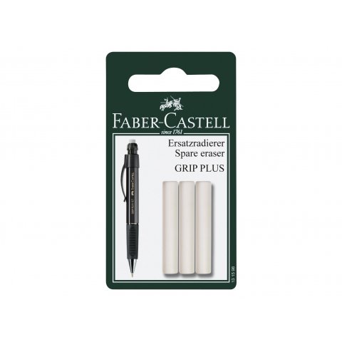 Faber-Castell Ersatzradierer Grip Plus Set 3 Radierstränge für Grip Plus