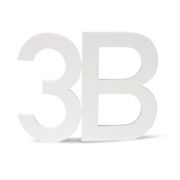 Acrylic glass letters / numerals large white