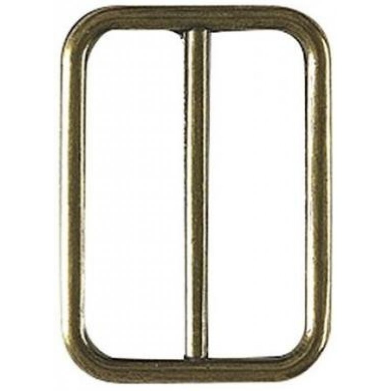 Ladder buckle with fixed centre bar, metal