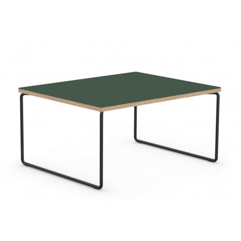 Tavolino Low & Lower 400 x 350 x 270 mm, verde scuro, rovere, nero