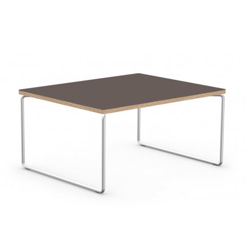 Low & Lower side table 400 x 350 x 270 mm, violet-grey, oak, chrome matte