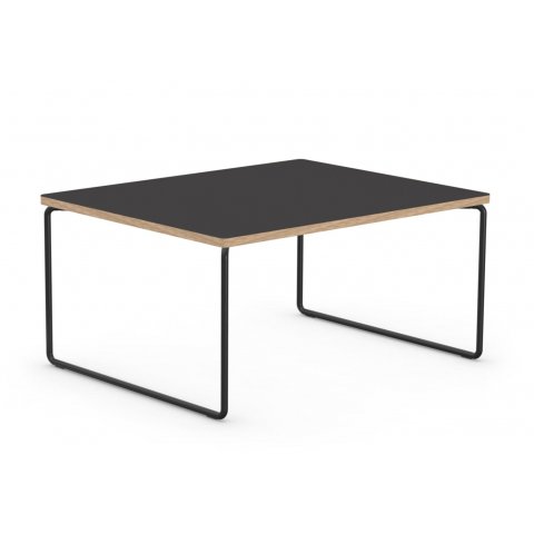 Mesa auxiliar Low & Lower 600 x 600 x 370 mm, negro, roble, negro