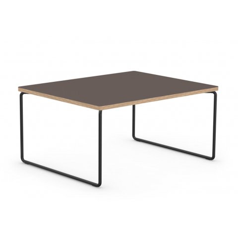 Tavolino Low & Lower 600 x 600 x 370 mm, grigio viola, rovere, nero
